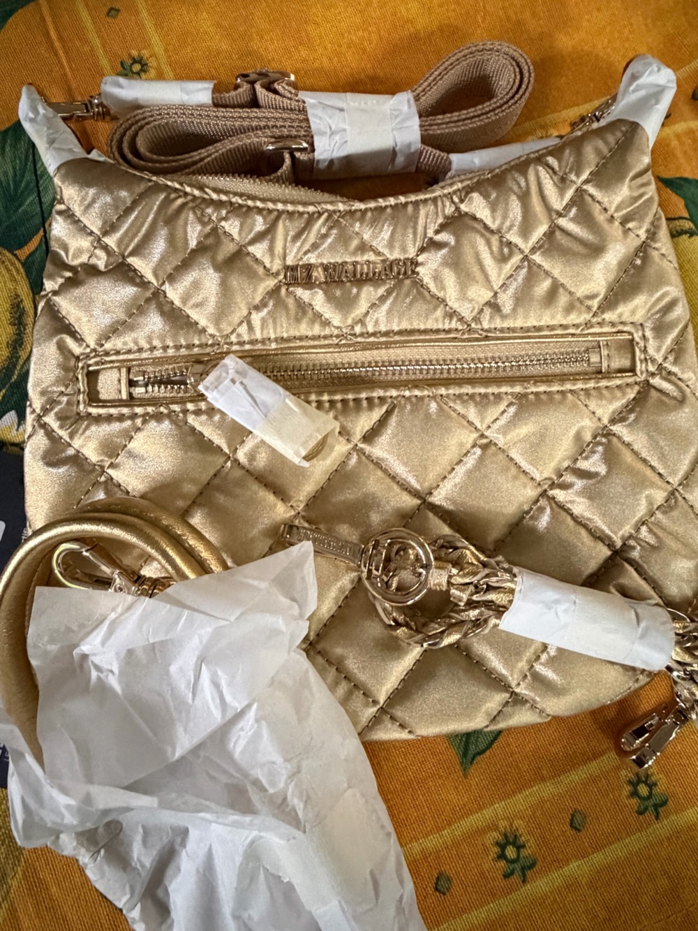 MZ WALLACE
Mini Crosby Sienna | Light Gold Pearl Metallic & 3 Straps NWT